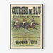Vintage poster van paardenraces in Pau