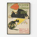 Vintage kalenderposter 1897 met kunstenaar en kat