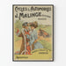 Vintage poster van Cycles & Automobiles J. Malinge in Angers