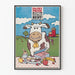 Vintage poster Dairy Pride ijsje lachende koe