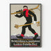 Vintage poster met skikleding en uitrusting Loden-Fabrik Frey