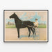 Poster Dan Patch renpaard in sulky — ingelijst kunstwerk aan de muur