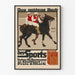 Vintage poster van Das Goldene Buch des Sports met ruiters te paard