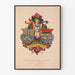 Vintage poster van het wapen van de lithografen en drukkerijen op steen