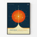 Decoratieve Poster Diepe Ruimte Atoomklok - Ruimte Thema Oranje