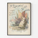 Vintage poster A Runaway Girl Waltz voor muzikale wanddecoratie