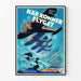 Vintage airplane and aviator poster