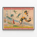 Vintage poster van Cirque Barnum & Bailey – Luchtacrobaten — ingelijst kunstwerk aan de muur