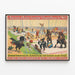 Vintage Circus Poster Barnum & Bailey with Animals and Clowns — framed artwork on a wall