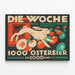 Vintage Poster Die Woche - Paas-eierenwedstrijd van 1000 stuks — ingelijst kunstwerk aan de muur