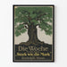 Vintage poster van krachtige boom - Die Woche Sterk als de Markt