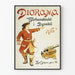 Vintage Diorama Poster Tordenskiold bij Dynekil 1716