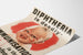 Vintage poster ter bewustwording over vaccinatie tegen difterie