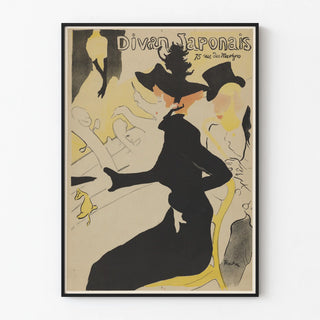 Vintage poster Divan Japonais elegante muurdecoratie