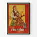 Vintage poster van café Francka met koffiemolen