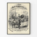 Poster van Don Quichotte geïllustreerd door T. Johannot, zwart-wit vintage tekening
