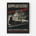 Vintage poster van de trein Hamburg Lübeck Travemünde
