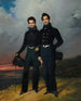 portret van twee jonge mannen - Édouard-Henri-Théophile Pingret — weergave van het kunstwerk