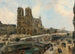 Uitzicht op Parijs met Notre-Dame - Édouard-Jacques Dufeu — weergave van het kunstwerk