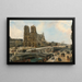 Uitzicht op Parijs met Notre-Dame - Édouard-Jacques Dufeu — ingelijst kunstwerk aan de muur