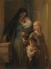 De zucht van de weduwe - Édouard-Louis Dubufe — weergave van het kunstwerk