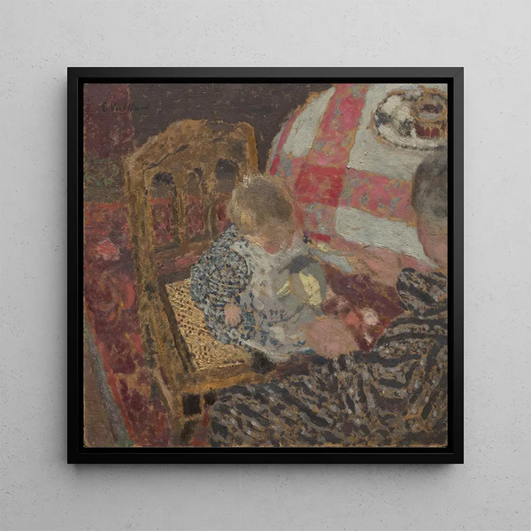Kunstdruk Lunch met Annette en haar grootmoeder - Édouard Vuillard | Kunstdruk
