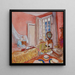 Madame Hessel in de roze kamer in Les Clayes - Édouard Vuillard — ingelijst kunstwerk aan de muur