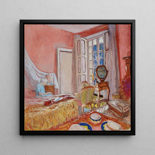 Mevrouw Hessel in de roze kamer in Les Clayes - Édouard Vuillard