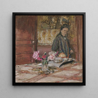 Mevrouw Vuillard met muts in de Closerie des Gents - Édouard Vuillard