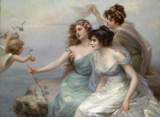 De drie Graces - Édouard Bisson — weergave van het kunstwerk