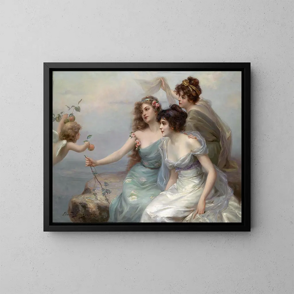 Les trois Grâces - Édouard Bisson — framed artwork on a wall