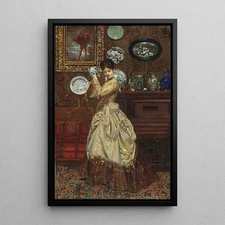 douard Frdric Wilhelm Richter - Admiring the porcelain.webp