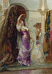 Voorbereiding voor de voorstelling - Édouard Frédéric Wilhelm Richter — weergave van het kunstwerk