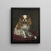 Een King Charles Cavalier Spaniël - Édouard Manet — ingelijst kunstwerk aan de muur