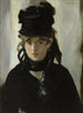 Berthe Morisot met viooltjes - Édouard Manet — weergave van het kunstwerk