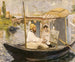 van Claude Monet die schildert in zijn boot-atelier - Édouard Manet — weergave van het kunstwerk