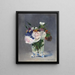 Bloemen in een kristallen vaas - Édouard Manet — ingelijst kunstwerk aan de muur