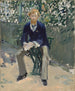 van George Moore in de kunstenaars tuin - Édouard Manet — weergave van het kunstwerk