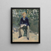 van George Moore in de kunstenaars tuin - Édouard Manet — ingelijst kunstwerk aan de muur