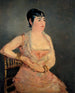 Dame in roze - Édouard Manet — weergave van het kunstwerk