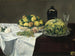 Natuurstudie met een meloen en perziken - Édouard Manet — weergave van het kunstwerk