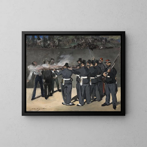 L'Executie van keizer Maximiliaan - Édouard Manet — ingelijst kunstwerk aan de muur