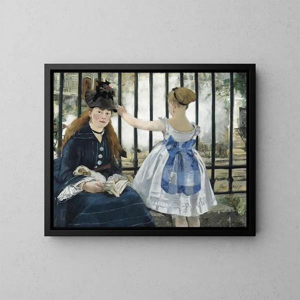 Het Spoorweg - Édouard Manet — ingelijst kunstwerk aan de muur