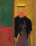 Zelfportret met stok en hoedje – Édouard Vuillard — weergave van het kunstwerk