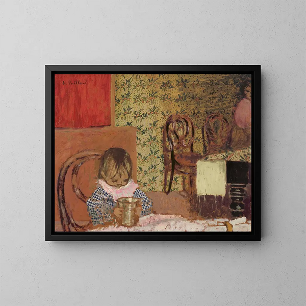 Child with a Cup - Édouard Vuillard — framed artwork on a wall