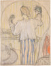 voor de spiegel - Édouard Vuillard — weergave van het kunstwerk