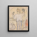 voor de spiegel - Édouard Vuillard — ingelijst kunstwerk aan de muur