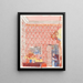 Binnen schilderij met roze wandbekleding I - Édouard Vuillard — ingelijst kunstwerk aan de muur