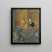 Binneninterieur met drie personages - Édouard Vuillard — ingelijst kunstwerk aan de muur