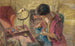 Het kleine salon Madame Hessel De tafel werk - Édouard Vuillard — weergave van het kunstwerk